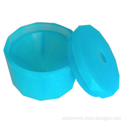 Silicone fold-able lunch box with PP lid, 18.3*12*3(when folded, unfolded 7cm (H)